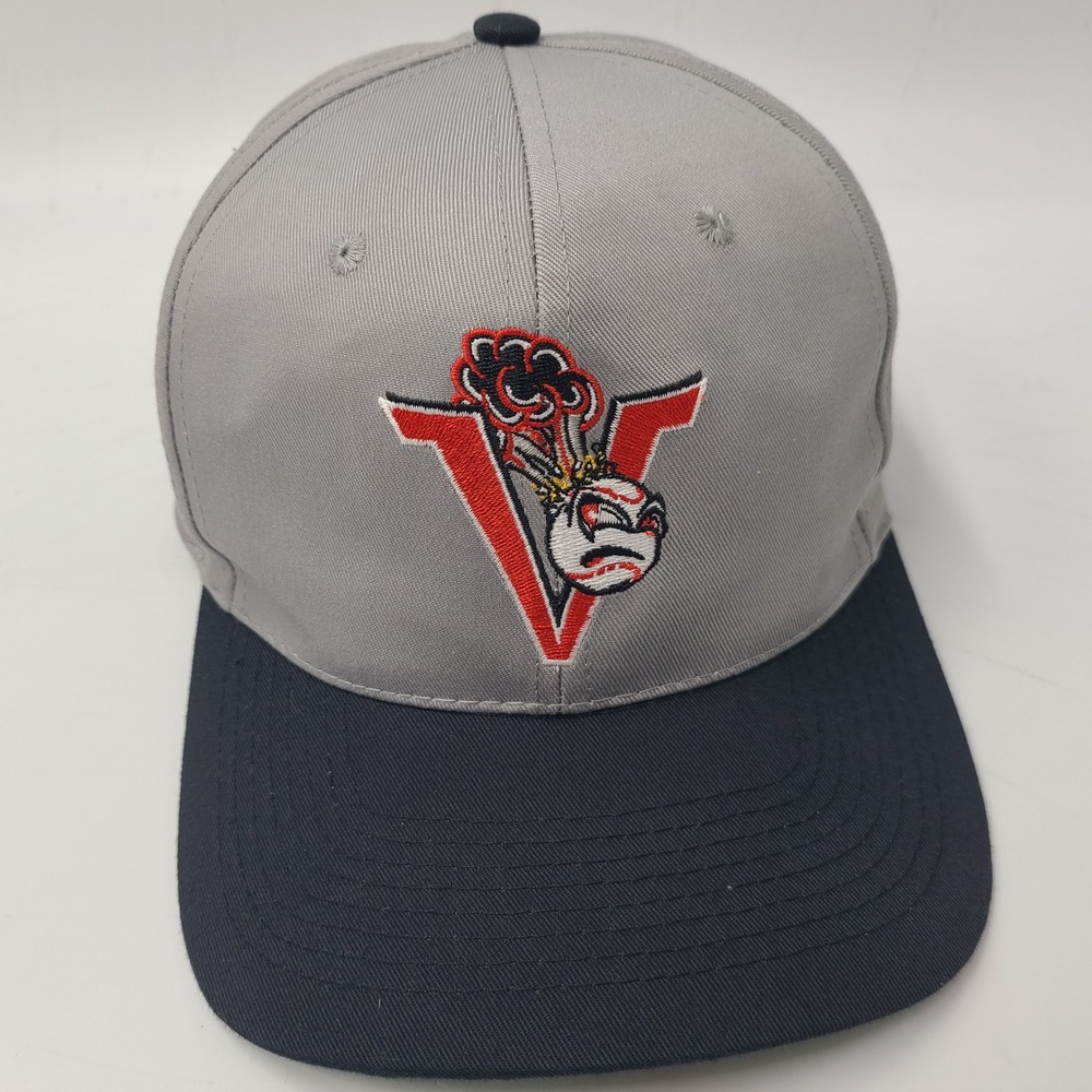 Vintage‎ Salem-Keizer Volcanoes Hat Snapback Gray Black MiLB Baseball Logo Men